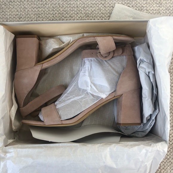 Marc Fisher Block Heel Sandal Karlee Suede Pink - Picture 13 of 14